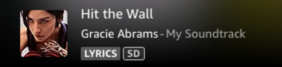 Hit the Wall, Gracie Abrams