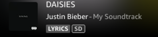 DAISIES, Justin Bieber